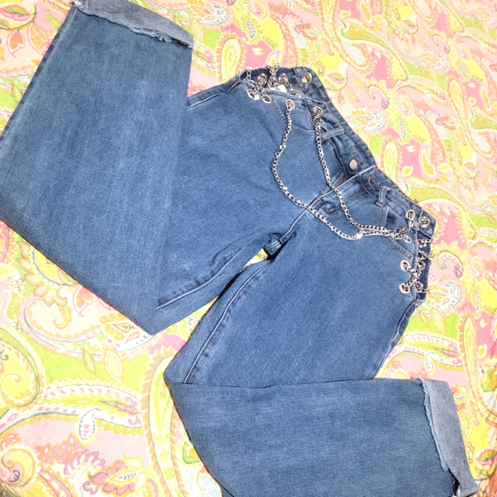 Stylish chain pants